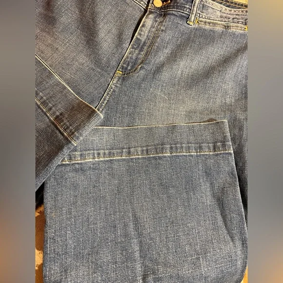 GAP High Rise Wide Leg Crop Blue Denim Jeans - Picture 6 of 10